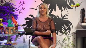 Jenny Scordamaglia SEE THRU TOP and MINI SKIRT HOT 000008