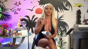 Jenny Scordamaglia SEXY Black Dress NICE Cleavage 000006